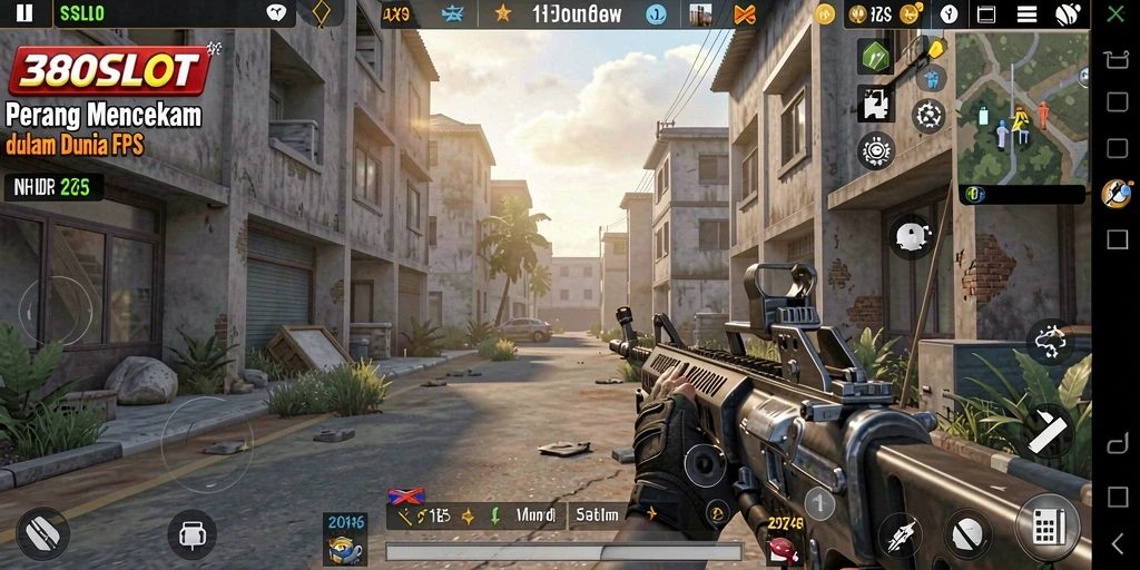 Tampilan aksi mendebarkan dalam gameplay 380SLOT.