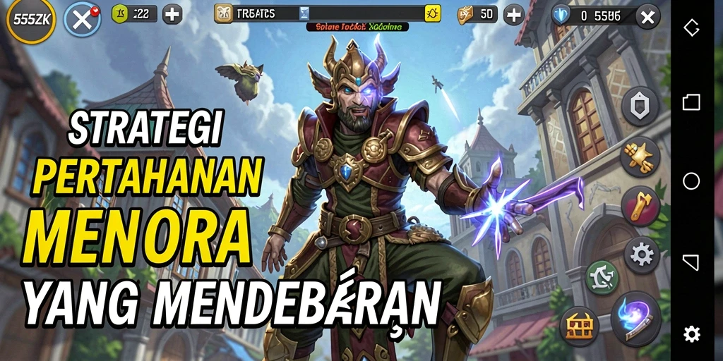 Gameplay seru Tower Defense di 555ZK dengan menara dan strategi unik.