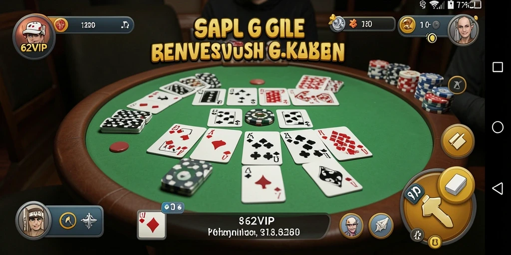 Tampilan permainan Gaple yang menarik di 62VIP.