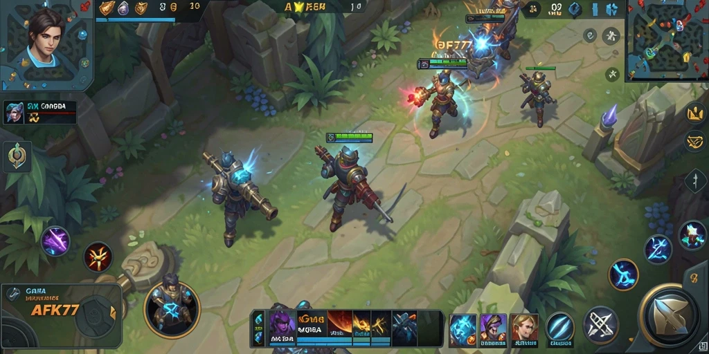 Tangkapan layar utama AFK77 yang menampilkan aksi gameplay seru.
