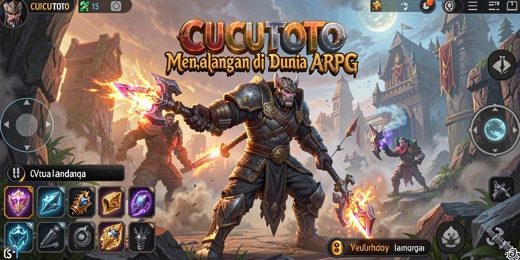Screenshot CUCUTOTO menampilkan aksi seru dalam pertempuran ARPG.