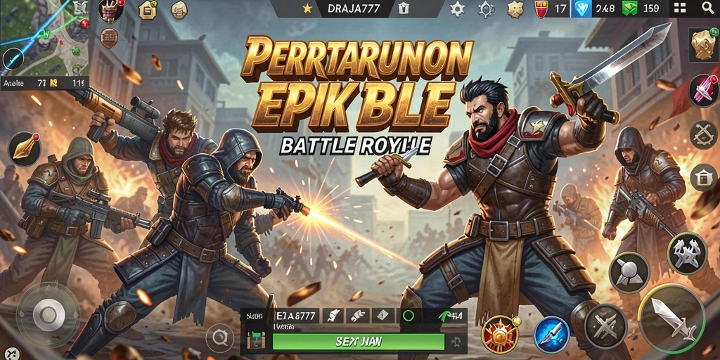 Gameplay seru dalam laga Battle Royale DRAJA777.