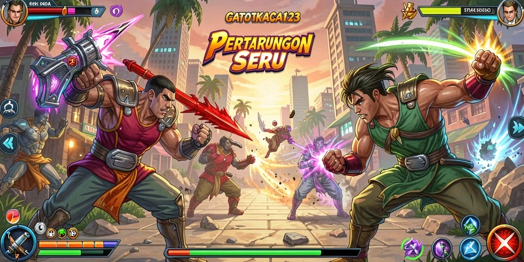 Tampilan gameplay seru dari GATOTKACA123 dengan berbagai karakter menarik.