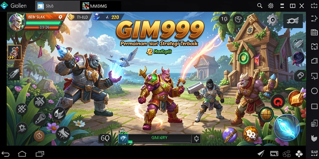 Hasil tangkapan layar menunjukkan pertempuran strategis di GIM999.