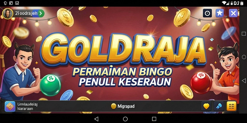 Screenshot gameplay menarik dari GOLDRAJA yang menampilkan momen Bingo.