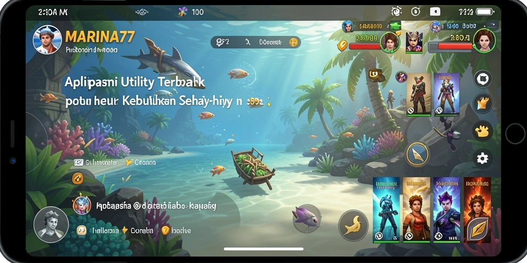Tampilan antarmuka modern dan intuitif dari MARINA77.