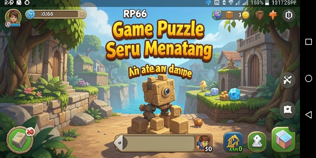 Tampilan gameplay seru dari game Puzzle RP66 dengan berbagai level menantang.