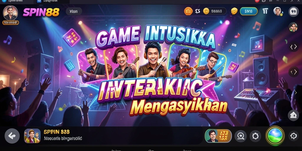 Tangkapan layar gameplay SPIN88 yang menampilkan momen seru saat bermain musik.