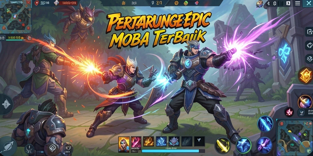 Menampilkan pertarungan taktis dalam game MOBA TEMPOTOTO.